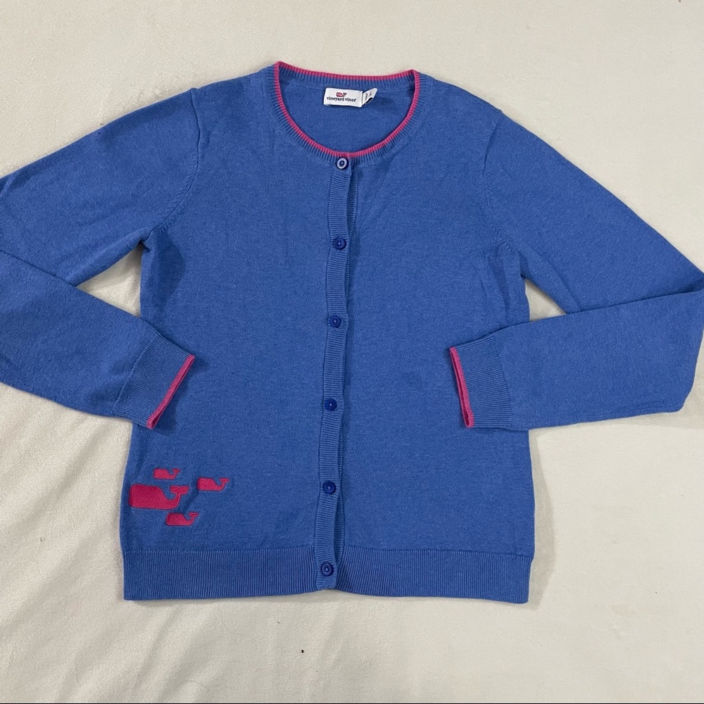 Vineyard Vines blue button down cardigan